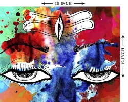 Furnato | Beautiful Poster of Shiva | P3 | Adhesive Poster | 15 Inch X 12 Inch