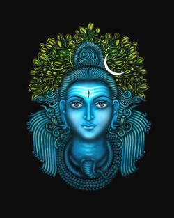 Furnato | Beautiful Poster of Shiva | P6 | Adhesive Poster | 12 Inch X 15 Inch
