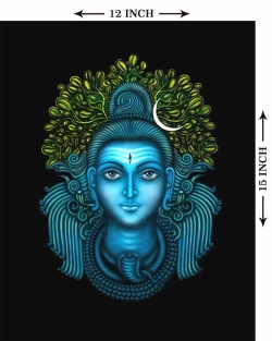 Furnato | Beautiful Poster of Shiva | P6 | Adhesive Poster | 12 Inch X 15 Inch