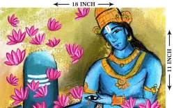 Furnato | Beautiful Poster of Shree Ram & Shiva | P8 | Adhesive Poster | 18 Inch X 12 Inch