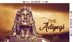 Furnato | Beautiful Poster of Adiyogi Shiva | P10 | Adhesive Poster | 18 Inch X 10 Inch