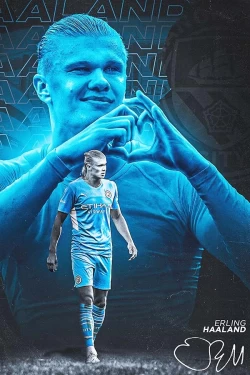 Furnato | Beautiful Poster of Erling Haaland | PSF1 | Adhesive Poster | 12 Inch X 18 Inch