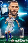 Furnato | Beautiful Poster of Karim Benzema | PSF3 | Adhesive Poster | 12 Inch 18 Inch
