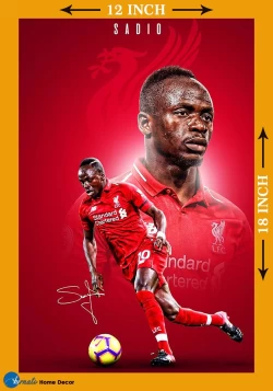 Furnato | Beautiful Poster of Sadio Mane | PSF6 | Adhesive Poster | 12 Inch 18 Inch