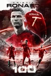 Furnato | Beautiful Poster of  Cristiano Ronaldo | PSF9 | Adhesive Poster | 12 Inch X 18 Inch