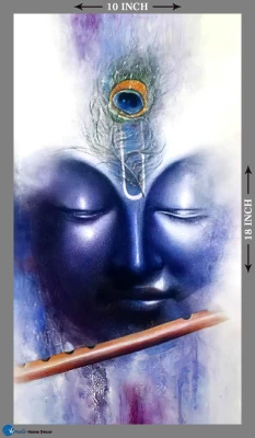 Furnato | Beautiful Poster of Shree Krishna | P45 | Adhesive Poster | 10 Inch X 18 Inch