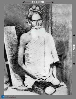 Furnato | Beautiful Poster of Baba Loknath | P68 | Adhesive Poster | 12 Inch X 16 Inch