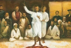 Furnato | Beautiful Poster of Ramakrishna Paramahansa | P117 | Adhesive Poster | 18 Inch X 12 Inch