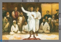 Furnato | Beautiful Poster of Ramakrishna Paramahansa | P117 | Adhesive Poster | 18 Inch X 12 Inch