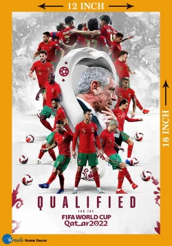Furnato | Beautiful Poster of Portugal Squad | PSF11 | Adhesive Poster | 12 Inch X 18 Inch