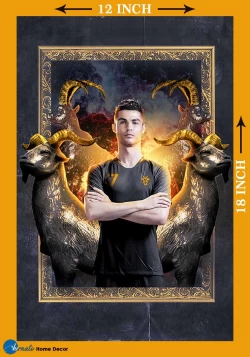 Furnato | Beautiful Poster of Cristiano Ronaldo | PSF13 | Adhesive Poster | 12 Inch X 18 Inch