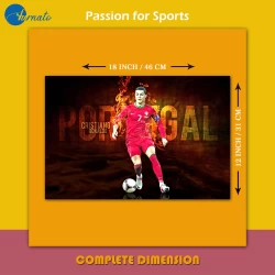 Furnato | Beautiful Poster of Cristiano Ronaldo | PSF20 | Adhesive Poster | 12 Inch X 18 Inch