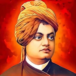 Furnato | Beautiful Poster of Swami Vivekananda | P138 | Adhesive Poster | 12 Inch X 12 Inch