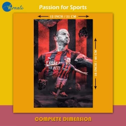 Furnato | Beautiful Poster of Zlatan Ibrahimovic | PSF22 | Adhesive Poster | 12 Inch X 18 Inch