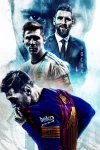 Furnato | Beautiful Poster of Lionel Messi | PSF24 | Adhesive Poster | 12 Inch X 18 Inch
