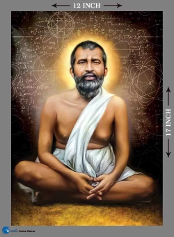 Furnato | Beautiful Poster of Ramakrishna Paramahansa | P141 | Adhesive Poster | 12 Inch X 17 Inch