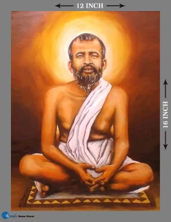 Furnato | Beautiful Poster of Ramakrishna Paramahansa | P142 | Adhesive Poster | 12 Inch X 16 Inch
