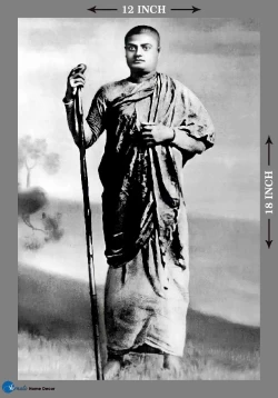 Furnato | Beautiful Poster of Swami Vivekananda | P147 | Adhesive Poster | 12 Inch X 18 Inch