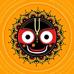 Furnato | Beautiful Poster of Jai Jagannatha | P149 | Adhesive Poster | 12 Inch X 12 Inch