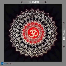 Furnato | Beautiful Poster of Om | P151 | Adhesive Poster | 12 Inch X 12 Inch
