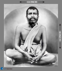 Furnato | Beautiful Poster of Ramakrishna Paramahansa | P152 | Adhesive Poster | 12 Inch X 14 Inch