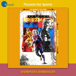 Furnato | Beautiful Poster of Antone Griezmann | PSF34 | Adhesive Poster | 12 Inch X 18 Inch