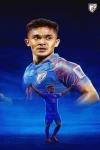 Furnato | Beautiful Poster of Sunil Chhetri | PSF39 | Adhesive Poster | 12 Inch X 18 Inch