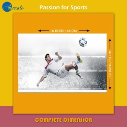 Furnato | Beautiful Poster of Lionel Messi | PSF40 | Adhesive Poster | 18 Inch X 12 Inch