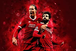 Furnato | Beautiful Poster of Salah & Van dijk | PSF41 | Adhesive Poster | 12 Inch X 18 Inch