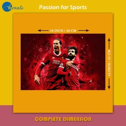 Furnato | Beautiful Poster of Salah & Van dijk | PSF41 | Adhesive Poster | 12 Inch X 18 Inch