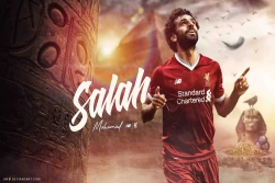 Furnato | Beautiful Poster of Mohamed Salah | PSF42 | Adhesive Poster | 18 Inch 12 Inch