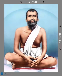 Furnato | Beautiful Poster of Ramakrishna Paramahansa | P154 | Adhesive Poster | 12 Inch X 15 Inch