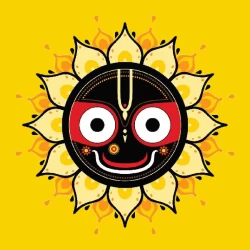 Furnato | Beautiful Poster of Jai Jagannatha | P166 | Adhesive Poster | 12 Inch X 12 Inch