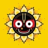 Furnato | Beautiful Poster of Jai Jagannatha | P166 | Adhesive Poster | 12 Inch X 12 Inch