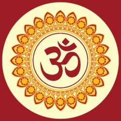 Furnato | Beautiful Poster of Om | P167 | Adhesive Poster | 12 Inch X 12 Inch