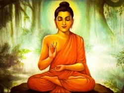 Furnato | Beautiful Poster of Buddha | P168 | Adhesive Poster | 16 Inch X 12 Inch