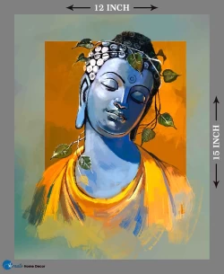 Furnato | Beautiful Poster of Buddha | P169 | Adhesive Poster | 16 Inch X 12 Inch