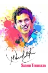 Furnato | Beautiful Poster of Sachin Tendulkar | P27 | Adhesive Poster | 12 Inch X 18 Inch