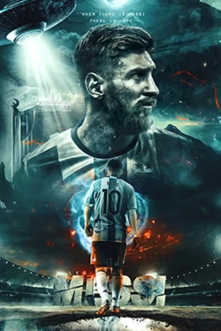 Furnato | Beautiful Poster of Lionel Messi | P34 | Adhesive Poster | 12 Inch X 18 Inch