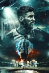 Furnato | Beautiful Poster of Lionel Messi | P34 | Adhesive Poster | 12 Inch X 18 Inch
