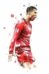 Furnato | Beautiful Poster of Cristiano Ronaldo | P37 | Adhesive Poster | 12 Inch X 18 Inch