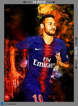 Furnato | Beautiful Poster of Neymar | P39 | Adhesive Poster | 12 Inch X 17 Inch