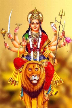 Furnato | Beautiful Poster of Santoshi Maa | P180 | Adhesive Poster | 12 Inch X 18 Inch