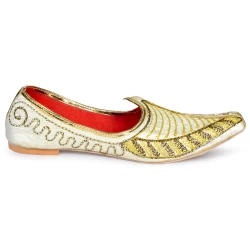 PIPILIKA Ethnic Wedding Jutis Mojaris | Wonderful Indian Trendy Ethnic Footwear Jutis For Men | 270-740 | White