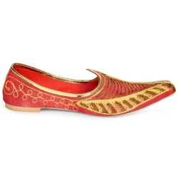 PIPILIKA Ethnic Wedding Jutis Mojaris | Wonderful Indian Trendy Ethnic Footwear Jutis For Men | 270-740 | Maroon