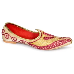 PIPILIKA Ethnic Wedding Jutis Mojaris | Wonderful Indian Trendy Ethnic Footwear Jutis For Men | 270-785 | Golden