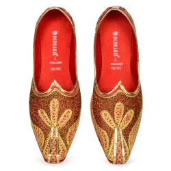PIPILIKA Ethnic Wedding Jutis Mojaris | Wonderful Indian Trendy Ethnic Footwear Jutis For Men | 270-785 | Maroon