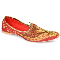 PIPILIKA Ethnic Wedding Jutis Mojaris | Wonderful Indian Trendy Ethnic Footwear Jutis For Men | 270-785 | Maroon