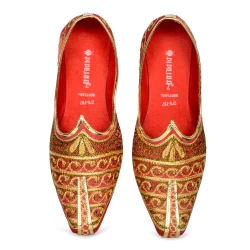 PIPILIKA Ethnic Wedding Jutis Mojaris | Wonderful Indian Trendy Ethnic Footwear Jutis For Men | 270-787 | Maroon