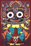 Furnato | Beautiful Poster of Jai Jagannath | P194 | Adhesive Poster | 12 Inch X 18 Inch